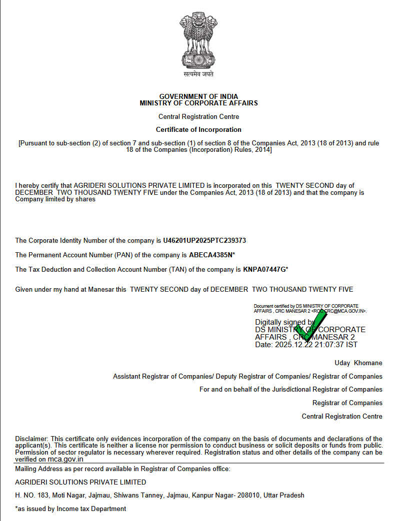 Incorporation